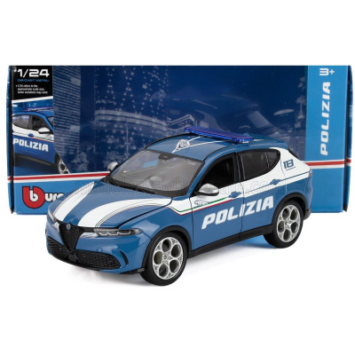 BURAGO ALFA ROMEO TONALE POLIZIA 2023 - LIGHT BLUE WHITE 1/24