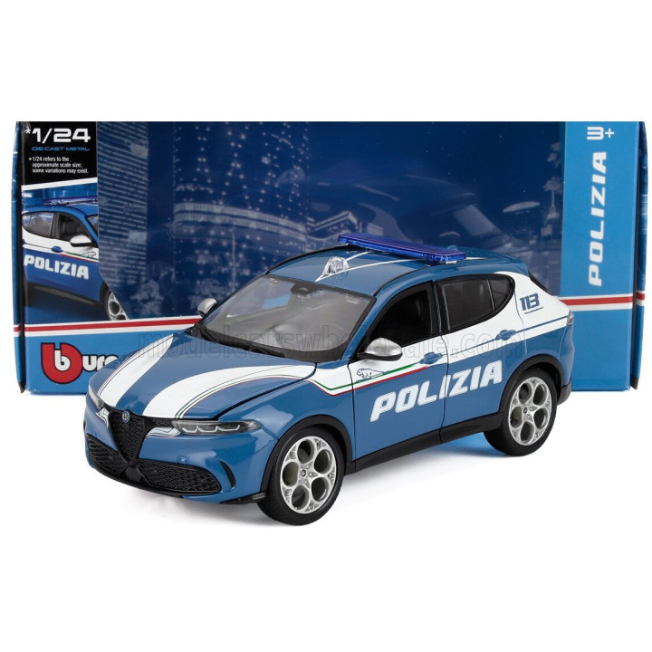 BURAGO ALFA ROMEO TONALE POLIZIA 2023 - LIGHT BLUE WHITE 1/24
