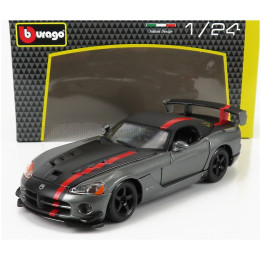 BURAGO DODGE VIPER SRT-10 COUPE 2003 - WITH RED LINE - GREY 1/24