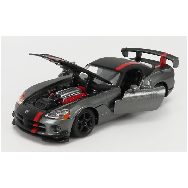 BURAGO DODGE VIPER SRT-10 COUPE 2003 - WITH RED LINE - GREY 1/24