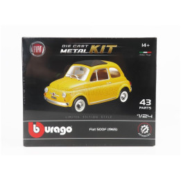 BURAGO FIAT 500F CLOSED ROOF 1965 - 43 PEZZI - 43 PCS - YELLOW 1/24