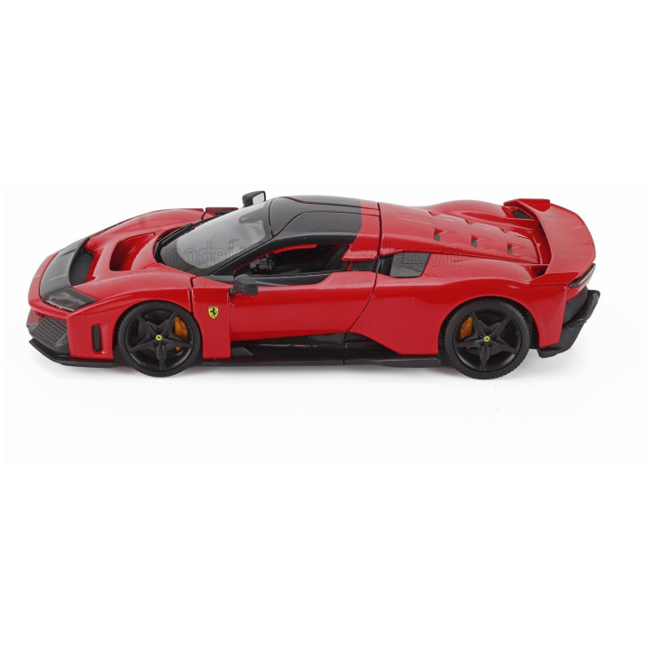 BURAGO FERRARI F80 2024 - FULL BLACK WHEELS - ROSSO CORSA - RED 1/24