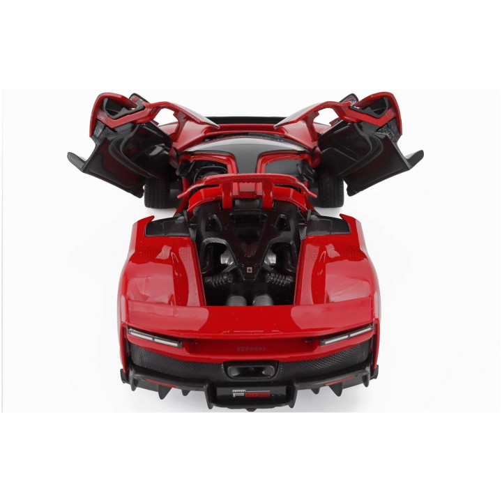 BURAGO FERRARI F80 2024 - FULL BLACK WHEELS - ROSSO CORSA - RED 1/24