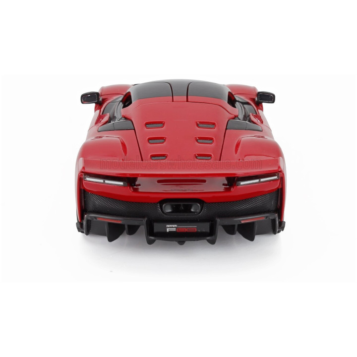 BURAGO FERRARI F80 2024 - FULL BLACK WHEELS - ROSSO CORSA - RED 1/24