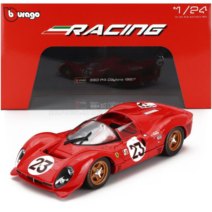 BURAGO FERRARI 330 P3/P4 4.0L V12 SPIDER TEAM FERRARI SPA SEFAC N 23 WINNER 24h DAYTONA 1967 LORENZO BANDINI - CHRIS AMON - RED