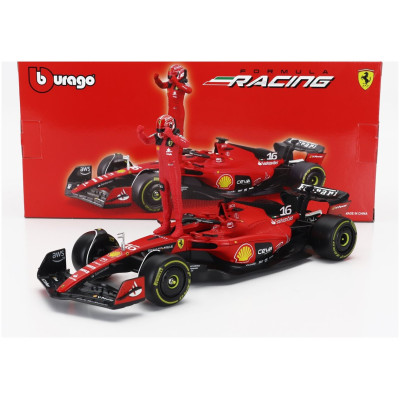 BURAGO FERRARI F1 SF-23 TEAM SCUDERIA FERRARI N 16 SEASON 2023 CHARLES LECLERC - RED BLACK 1/24