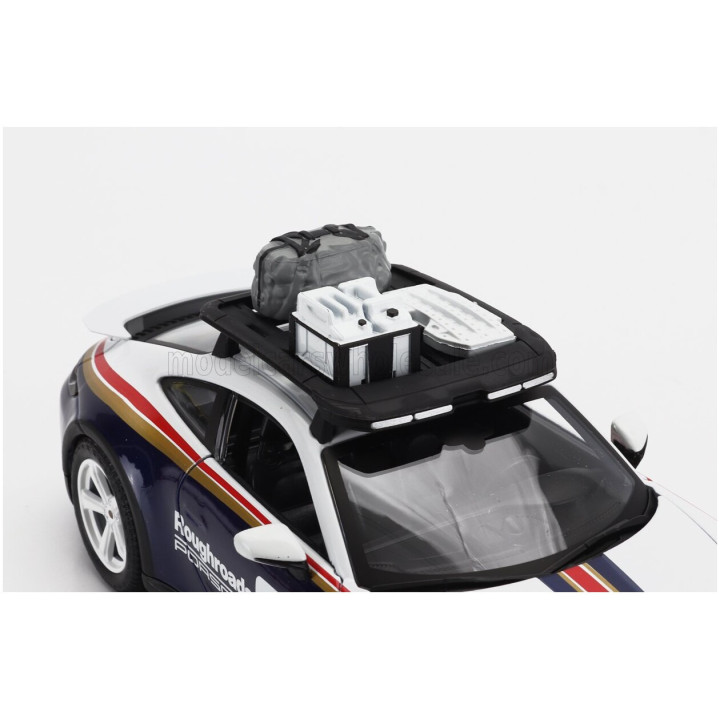 BURAGO PORSCHE 911 992 N 953 RALLY DAKAR ROUGHROADS 2023 - WHITE BLUE 1/24