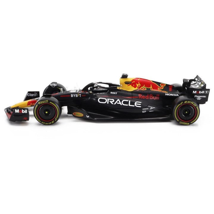 BURAGO RED BULL F1 RB19 TEAM ORACLE RED BULL RACING N 1 WORLD CHAMPION SEASON 2023 MAX VERSTAPPEN - MATT BLUE YELLOW RED 1/24