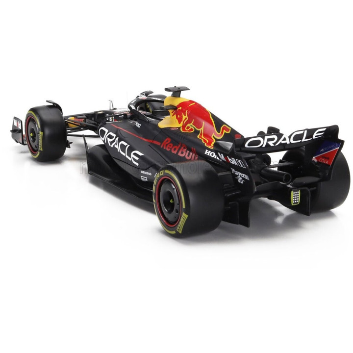 BURAGO RED BULL F1 RB19 TEAM ORACLE RED BULL RACING N 1 WORLD CHAMPION SEASON 2023 MAX VERSTAPPEN - MATT BLUE YELLOW RED 1/24