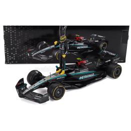 BURAGO MERCEDES GP F1 W15 EQ PERFORMANCE TEAM AMG PETRONAS MOTORSPORT N 44 SEASON 2024 LEWIS HAMILTON - WITH PILOT - BLACK