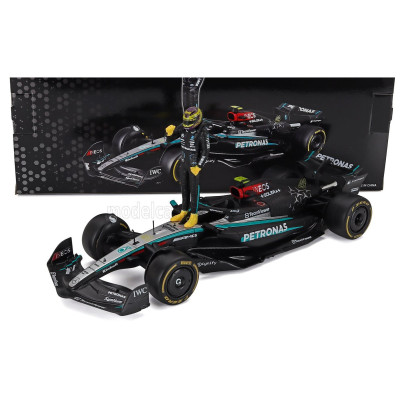 BURAGO MERCEDES GP F1 W15 EQ PERFORMANCE TEAM AMG PETRONAS MOTORSPORT N 44 SEASON 2024 LEWIS HAMILTON - WITH PILOT - BLACK