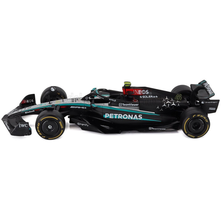 BURAGO MERCEDES GP F1 W15 EQ PERFORMANCE TEAM AMG PETRONAS MOTORSPORT N 44 SEASON 2024 LEWIS HAMILTON - WITH PILOT - BLACK