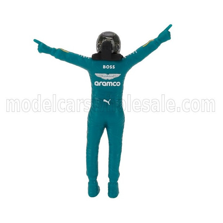 BURAGO ASTON MARTIN F1 AMR25 TEAM ARAMCO COGNIZANT N 18 SEASON 2025 LANCE STROLL - WITH PILOT - GREEN BLACK 1/24
