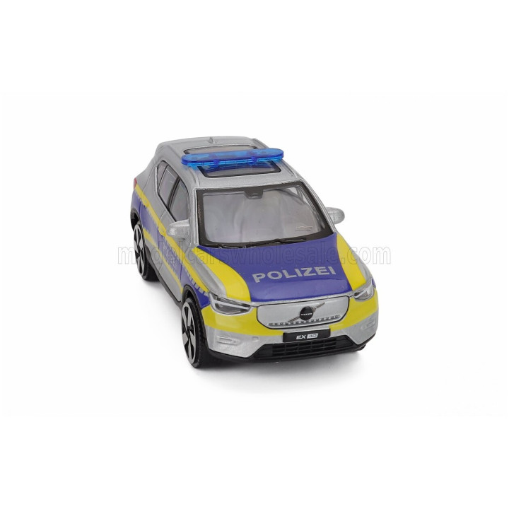 BURAGO VOLVO EX40 SUV POLIZEI 2026 - SILVER BLUE 1/43