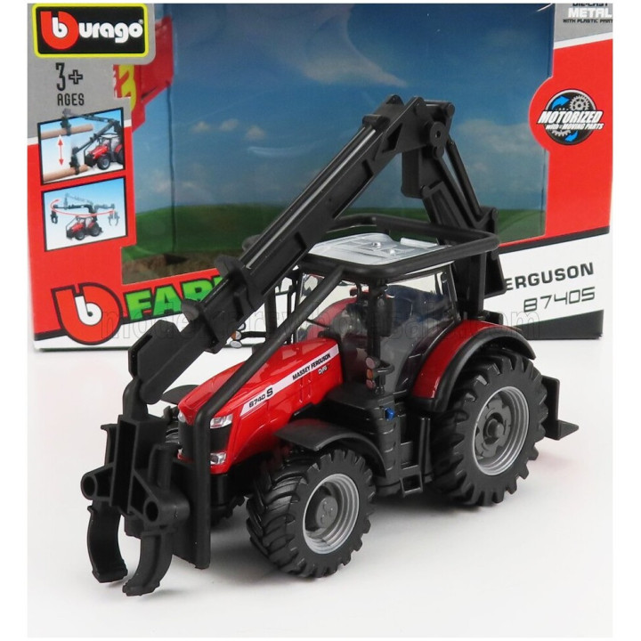 BURAGO MASSEY FERGUSON 8740S TRACTOR LOADER 2016 - RED 1/50