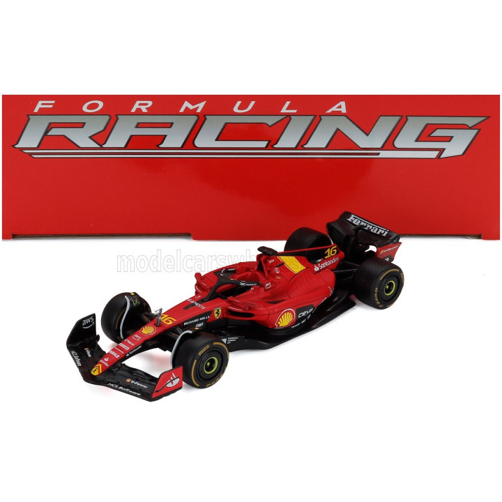 BURAGO FERRARI SET F1 CHARLES LECLERC SF-23 TEAM SCUDERIA FERRARI SF23 N 16 MONZA ITALY GP 2023 - 3X SF-24 TEAM SCUDERIA