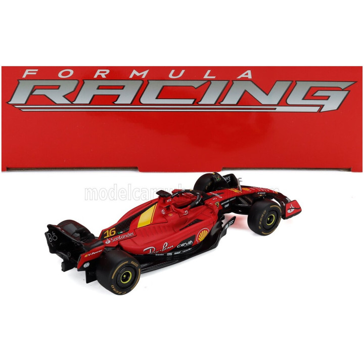 BURAGO FERRARI SET F1 CHARLES LECLERC SF-23 TEAM SCUDERIA FERRARI SF23 N 16 MONZA ITALY GP 2023 - 3X SF-24 TEAM SCUDERIA