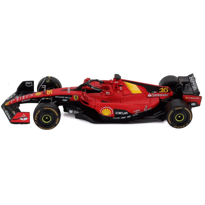 BURAGO FERRARI SET F1 CHARLES LECLERC SF-23 TEAM SCUDERIA FERRARI SF23 N 16 MONZA ITALY GP 2023 - 3X SF-24 TEAM SCUDERIA
