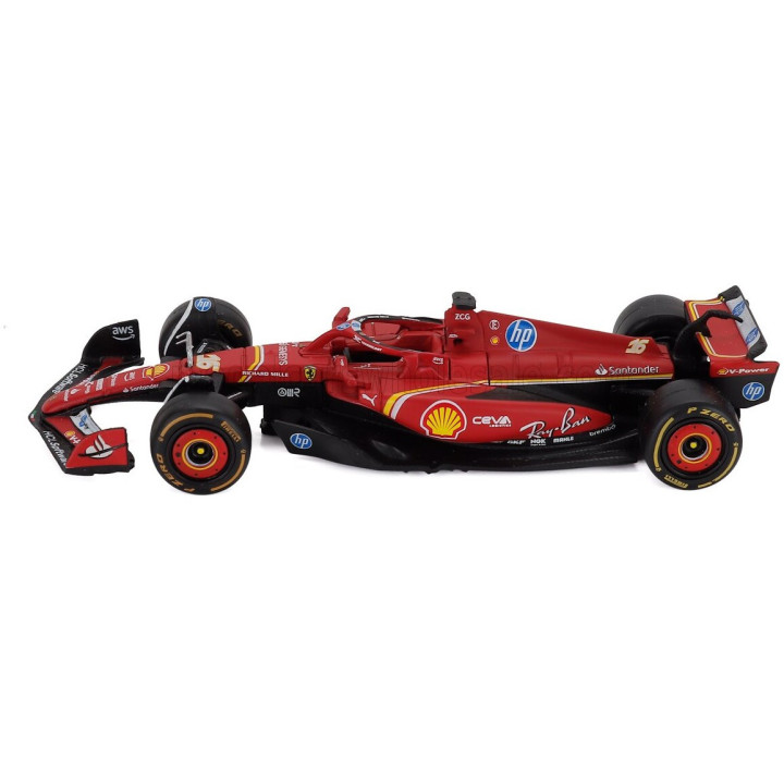 BURAGO FERRARI SET F1 CHARLES LECLERC SF-23 TEAM SCUDERIA FERRARI SF23 N 16 MONZA ITALY GP 2023 - 3X SF-24 TEAM SCUDERIA