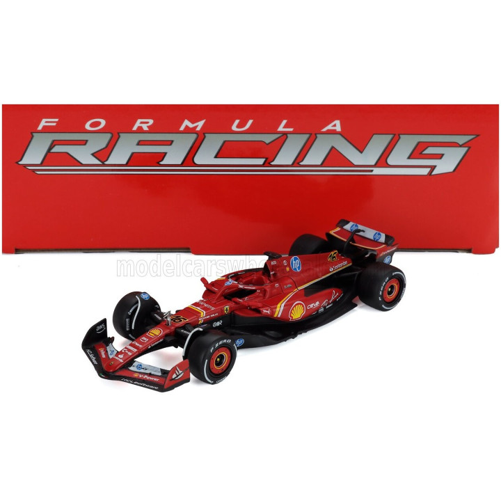BURAGO FERRARI SET F1 CHARLES LECLERC SF-23 TEAM SCUDERIA FERRARI SF23 N 16 MONZA ITALY GP 2023 - 3X SF-24 TEAM SCUDERIA