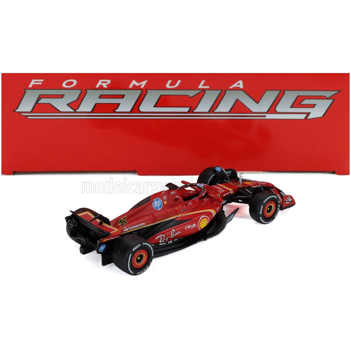 BURAGO FERRARI SET F1 CHARLES LECLERC SF-23 TEAM SCUDERIA FERRARI SF23 N 16 MONZA ITALY GP 2023 - 3X SF-24 TEAM SCUDERIA