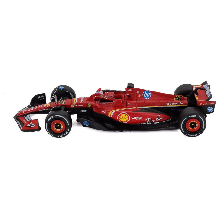 BURAGO FERRARI SET F1 CHARLES LECLERC SF-23 TEAM SCUDERIA FERRARI SF23 N 16 MONZA ITALY GP 2023 - 3X SF-24 TEAM SCUDERIA