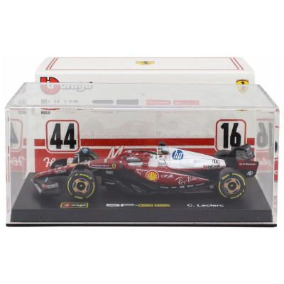 BURAGO FERRARI F1 SF-25 TEAM SCUDERIA FERRARI HP N 16 MONZA ITALY GP 2025 CHARLES LECLERC - NIKI LAUDA 50th ANNIVERSARY WORLD