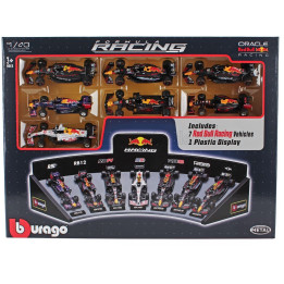 BURAGO RED BULL SET F1 7X RB9 N 1 WORLD CHAMPION 2013 SEBASTIAN VETTEL - RB11 N 3 2015 - RB12 N 3 2016 DANIEL RICCIARDO - RB16B