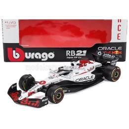 BURAGO RED BULL F1 RB21 TEAM ORACLE RED BULL RACING N 1 WINNER JAPAN GP 2025 MAX VERSTAPPEN - WHITE RED 1/43