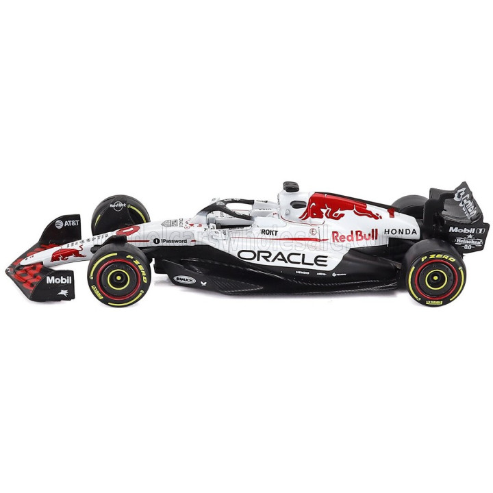 BURAGO RED BULL F1 RB21 TEAM ORACLE RED BULL RACING N 1 WINNER JAPAN GP 2025 MAX VERSTAPPEN - WHITE RED 1/43