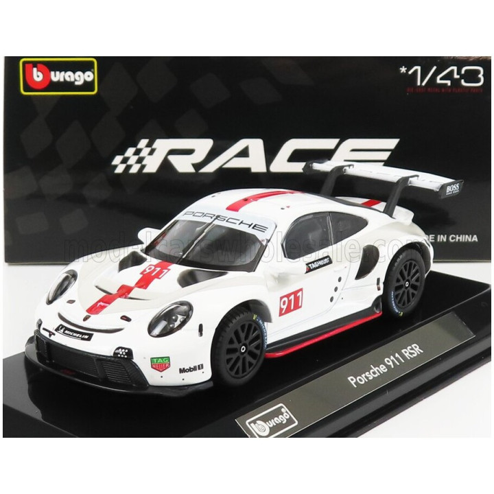 BURAGO PORSCHE 911 991 RSR N 911 COUPE 2019 - WHITE 1/43