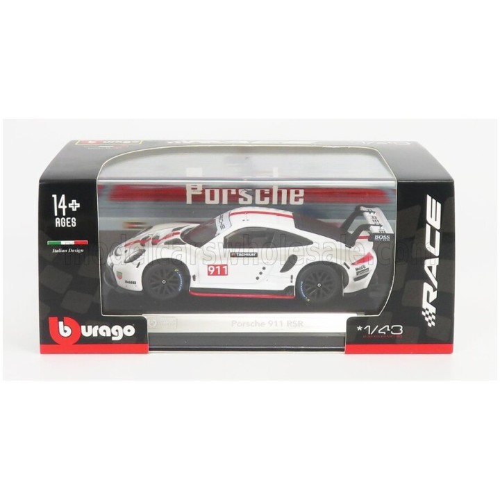 BURAGO PORSCHE 911 991 RSR N 911 COUPE 2019 - WHITE 1/43