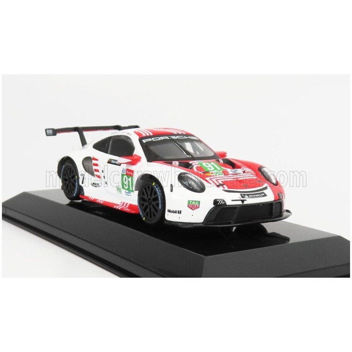 BURAGO PORSCHE 911 991-2 RSR TEAM PORSCHE GT N 91 24h LE MANS 2020 R.LIETZ - G.BRUNI - F.MAKOWIECKI - RED WHITE 1/43