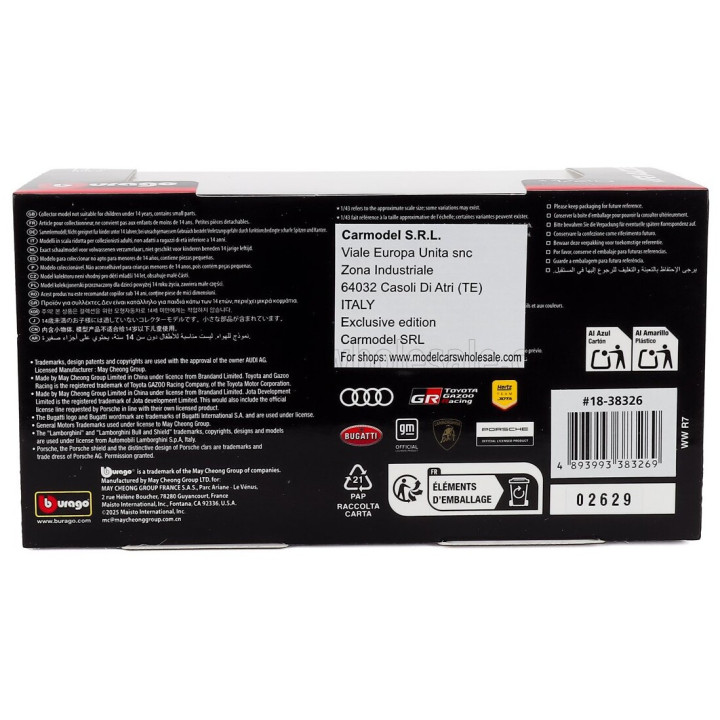 BURAGO AUDI QUATTRO SPORT E2 S1 N 5 WINNER RALLY SANREMO 1985 WALTER ROHRL - CHRISTIAN GEISTDORFER - WHITE YELLOW 1/43