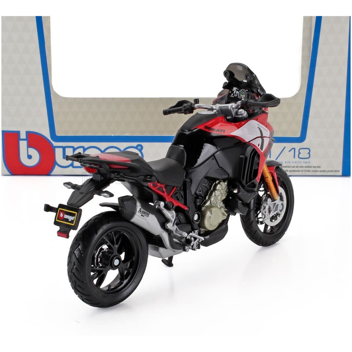 BURAGO DUCATI MULTISTRADA V4 2022 - RED WHITE BLACK 1/18