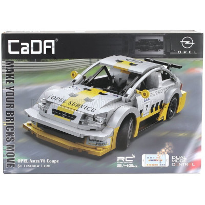 CADA OPEL RC ASTRA V8 COUPE N 7 2019 - 330 pcs - WHITE YELLOW 1/20