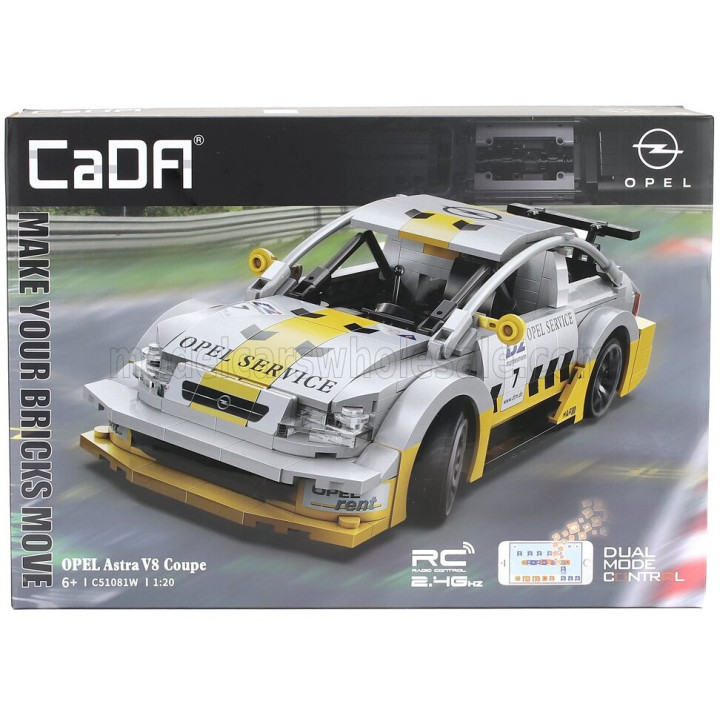 CADA OPEL RC ASTRA V8 COUPE N 7 2019 - 330 pcs - WHITE YELLOW 1/20