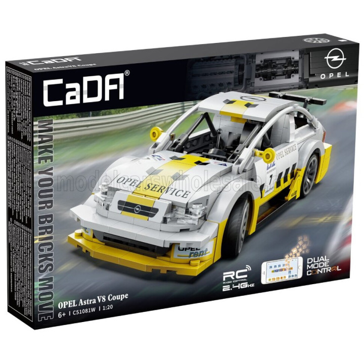 CADA OPEL RC ASTRA V8 COUPE N 7 2019 - 330 pcs - WHITE YELLOW 1/20
