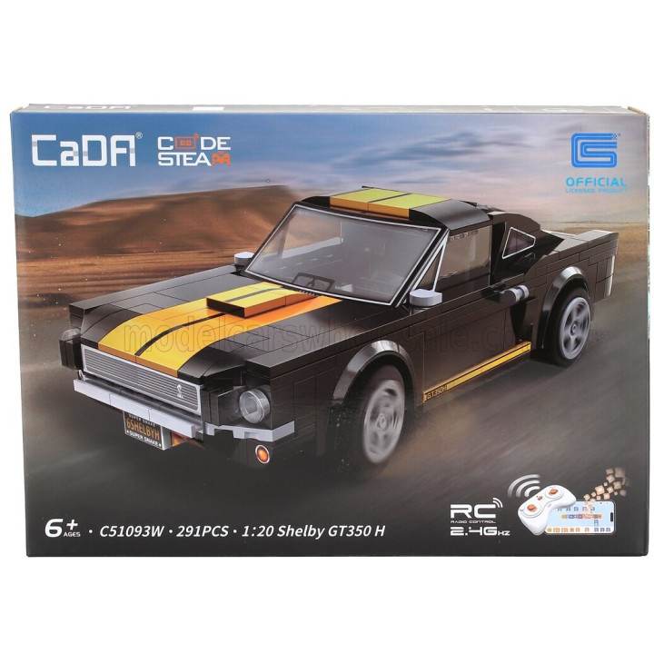 CADA SHELBY RC FORD MUSTANG SHELBY GT350H 1966 - 291 pcs - BLACK YELLOW 1/20