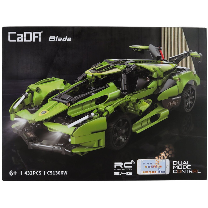 CADA CADA RC SHADOW EDGE SPORTS CAR - 432 pcs - GREEN BLACK 1/16