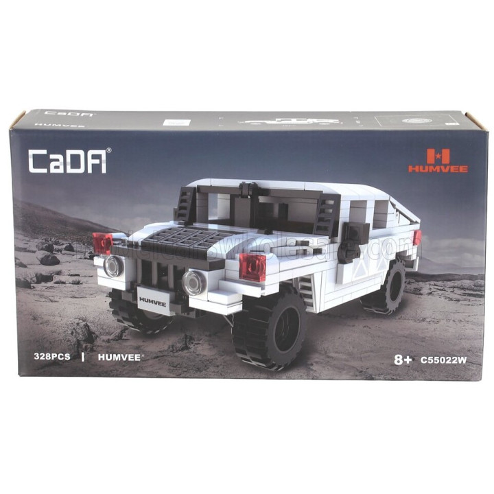CADA HUMVEE OFF-ROAD - 328 pcs - WHITE BLACK 1/24