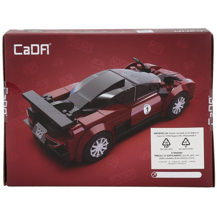 CADA CADA CRIMSON WING RACER - 158 pcs - RED BLACK 1/32