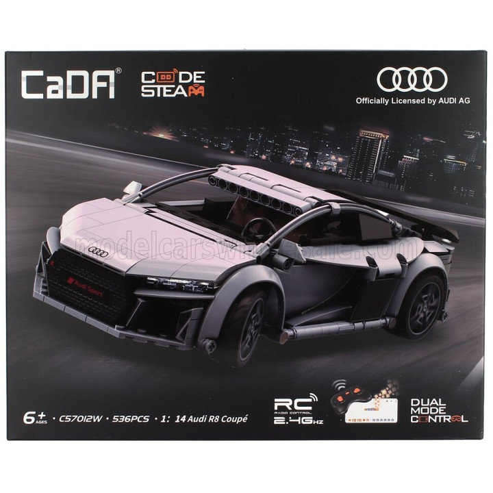 CADA AUDI RC R8 COUPE 2020 - 402 PCS - GREY 1/16