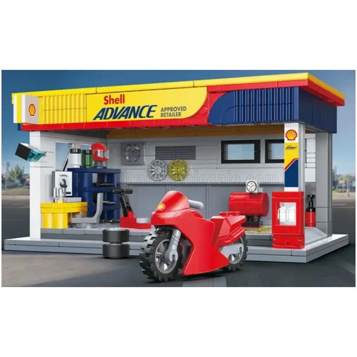 CADA CADA SHELL TANKER MINI REPAIR STATION - 330 pcs