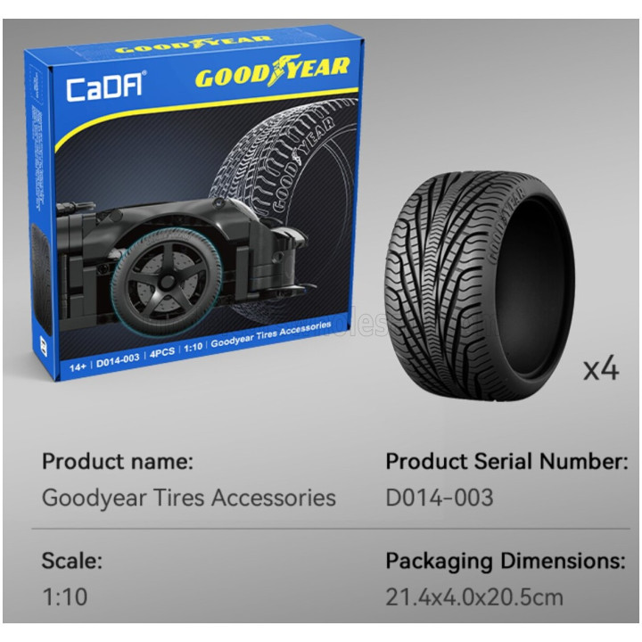 CADA CADA GOODYEAR TIRE SET - 4 pcs - BLACK 1/10