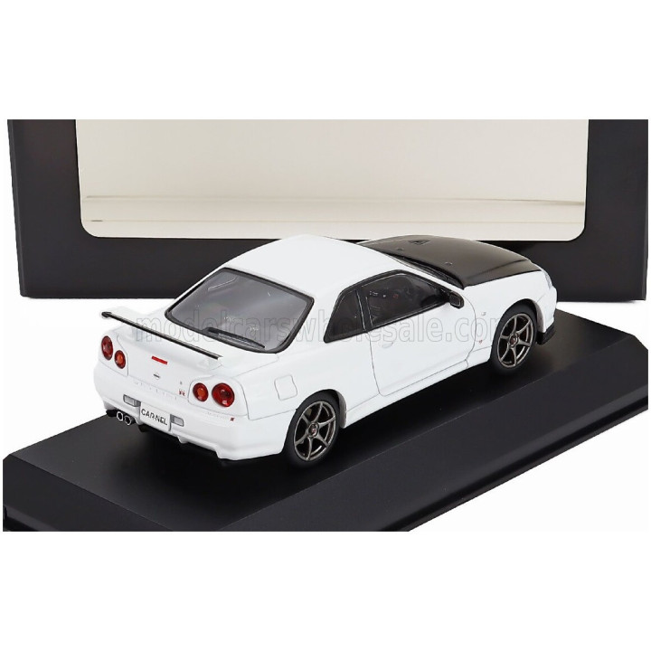 CAR NEL NISSAN SKYLINE GT-R (BNR34) V-SPEC N1 COUPE 2000 - WHITE BLACK 1/43