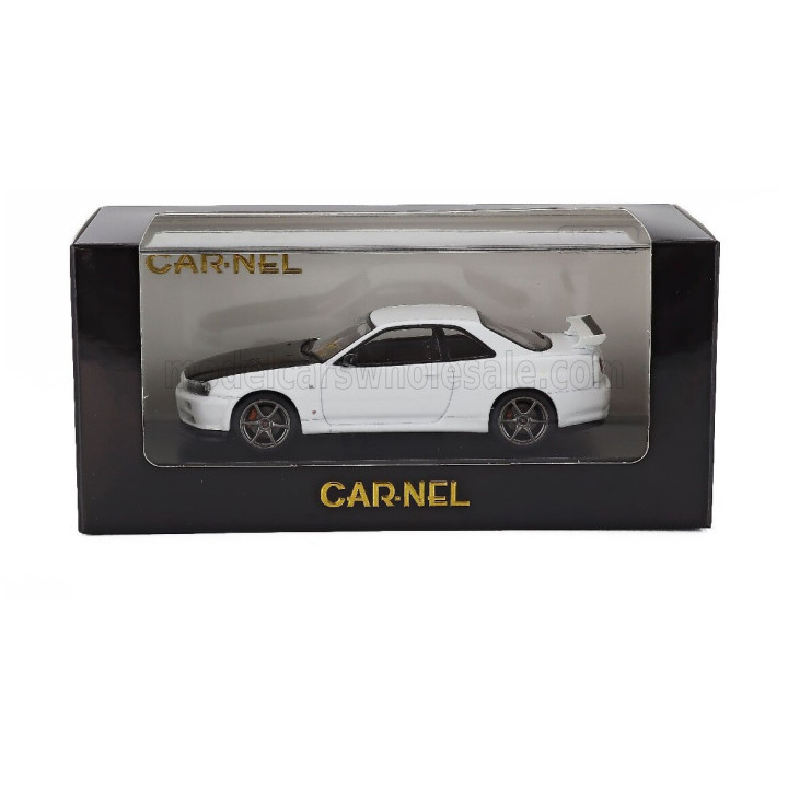 CAR NEL NISSAN SKYLINE GT-R (BNR34) V-SPEC N1 COUPE 2000 - WHITE BLACK 1/43