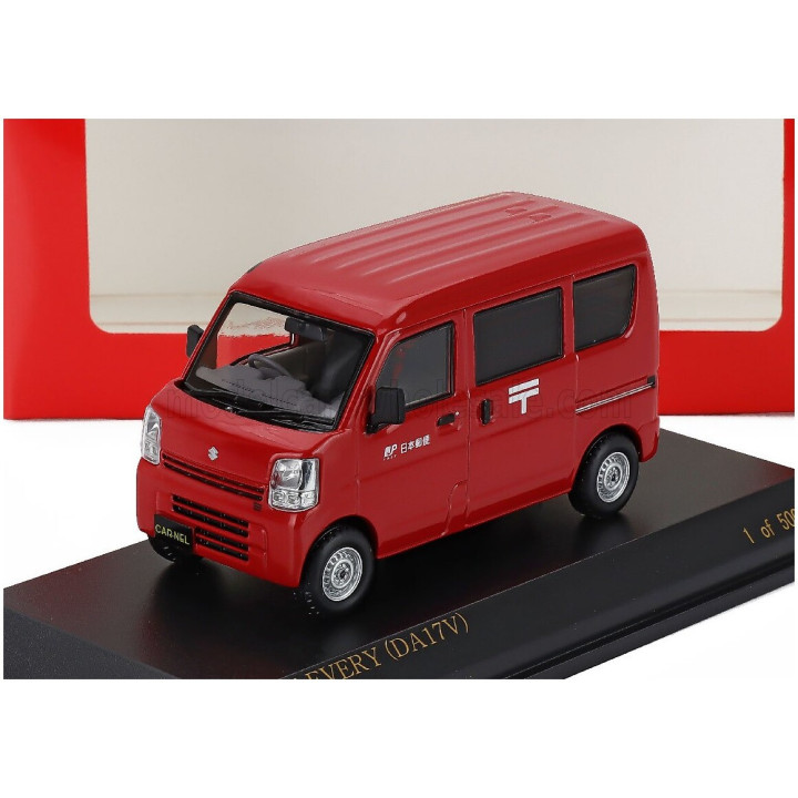 CAR NEL SUZUKI EVERY (DA17V) MINIBUS JAPAN POSTAL DELIVERY 2015 - RED 1/43