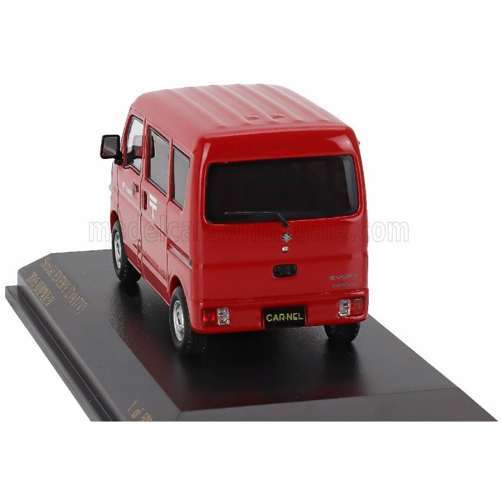 CAR NEL SUZUKI EVERY (DA17V) MINIBUS JAPAN POSTAL DELIVERY 2015 - RED 1/43