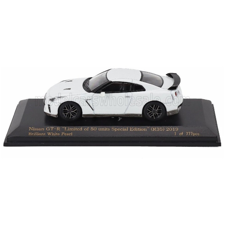 CAR NEL NISSAN GT-R (R35) 2019 - LIMITED OF 50 UNITS SPECIAL EDITION - WHITE 1/64